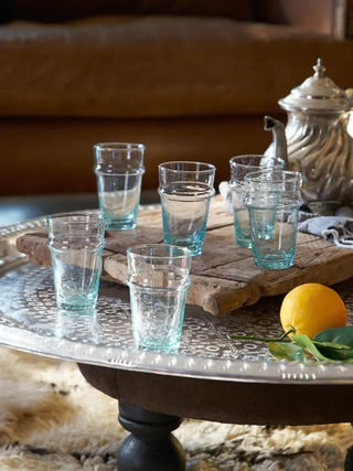 Beldi Moroccan Rimmed Glass ~ Clear