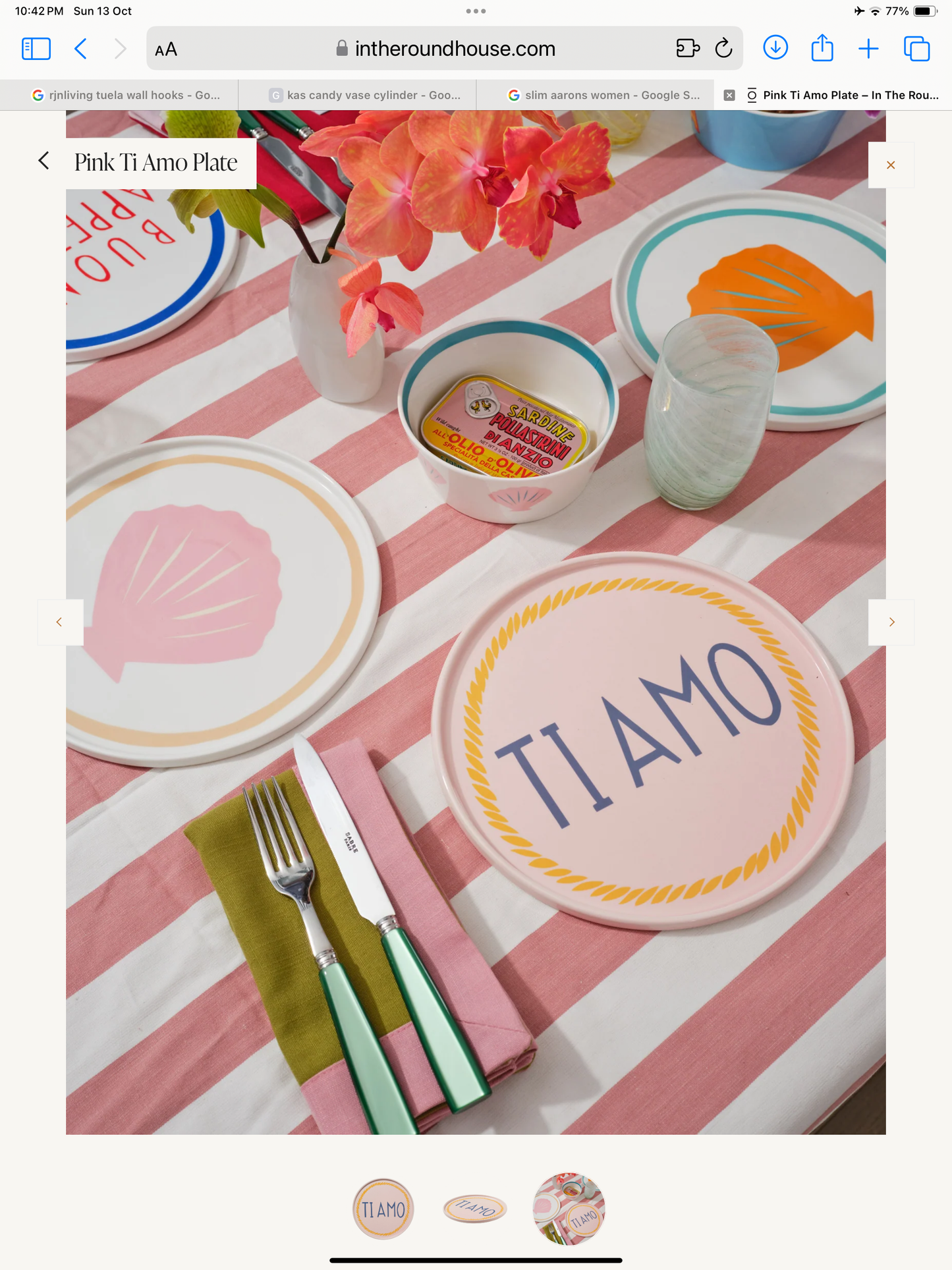 Plate ~ Ti Amo Pink