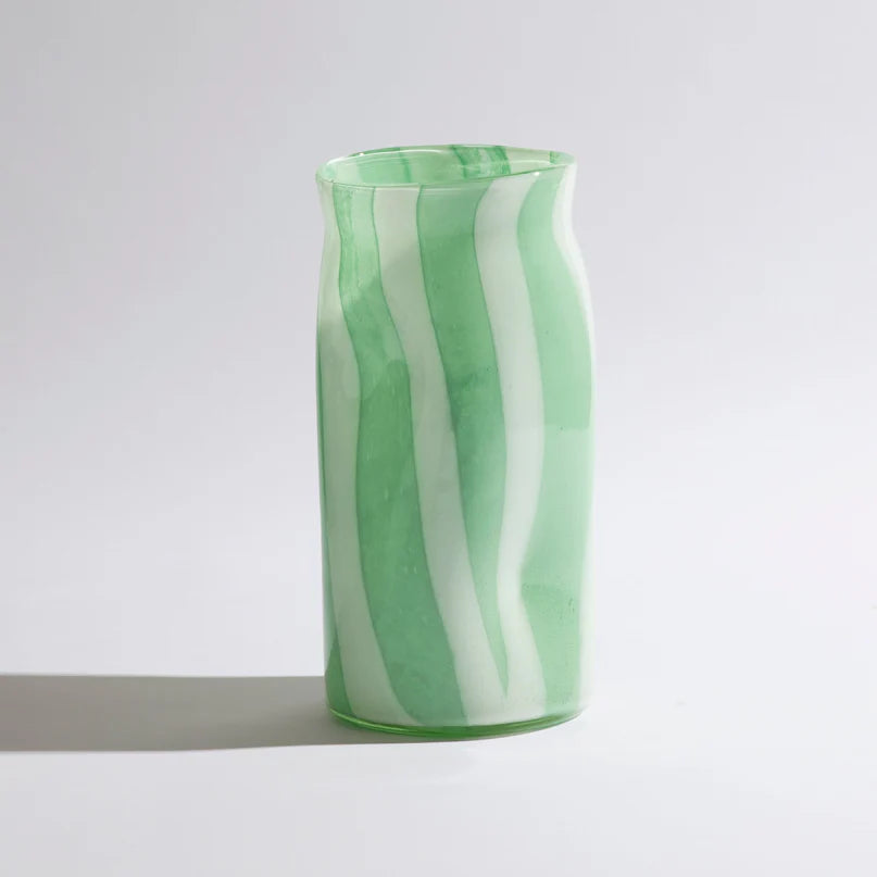 Vase ~ Candy Cylinder Glass ~ Green
