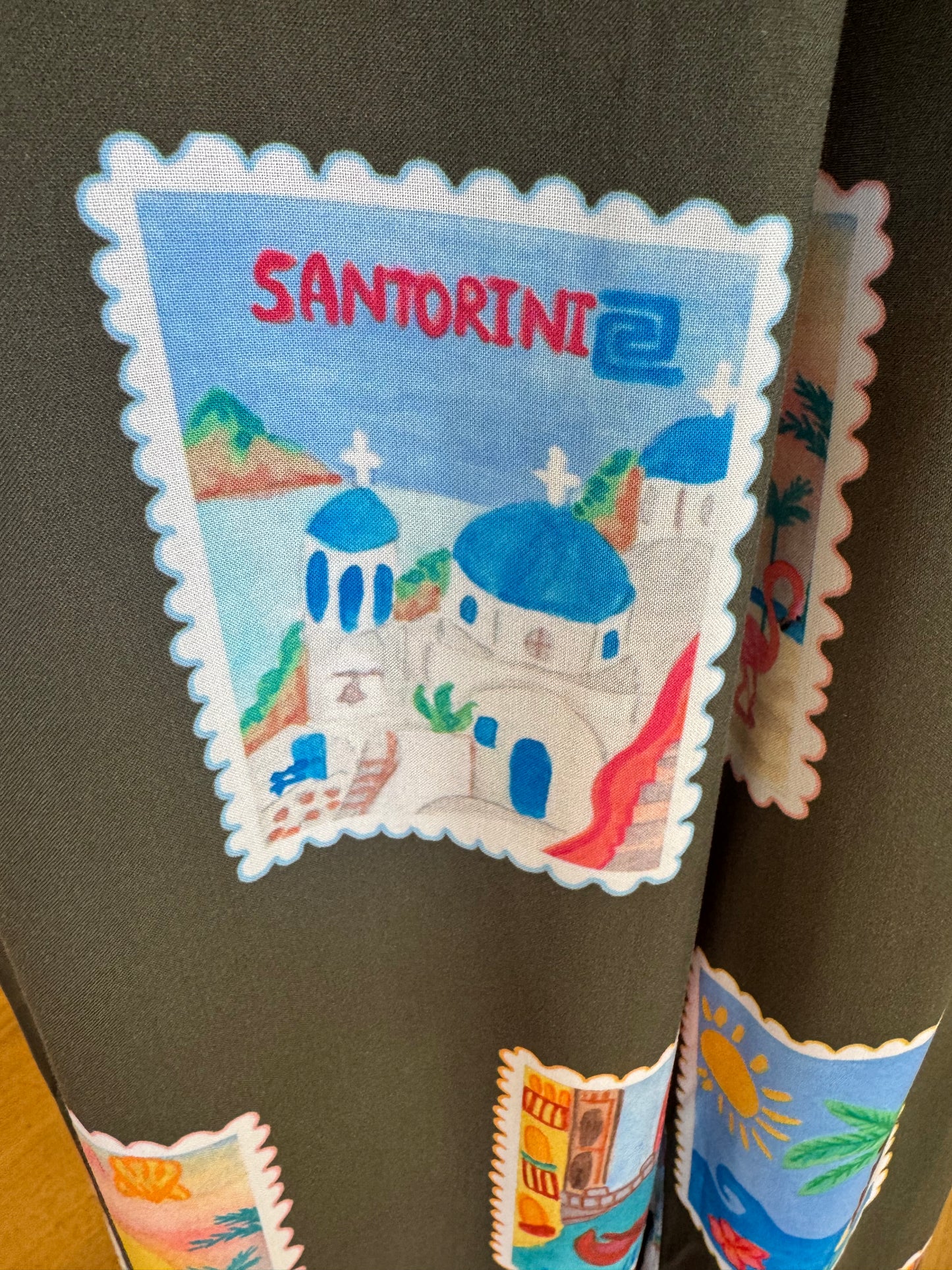 Santorini Pants - Postcard print.
