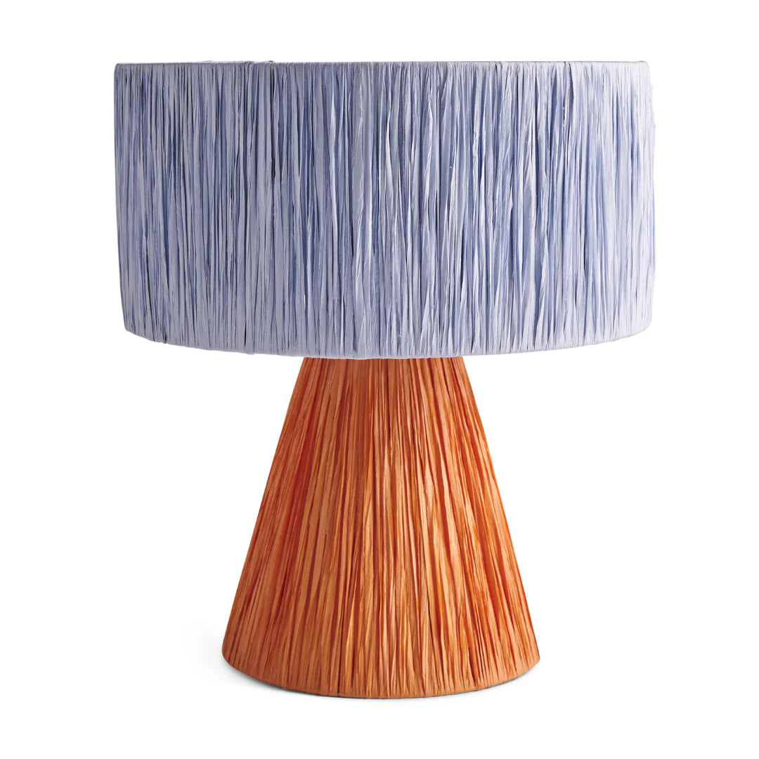 Raffia Lamp ~ Lilac and Tangarine