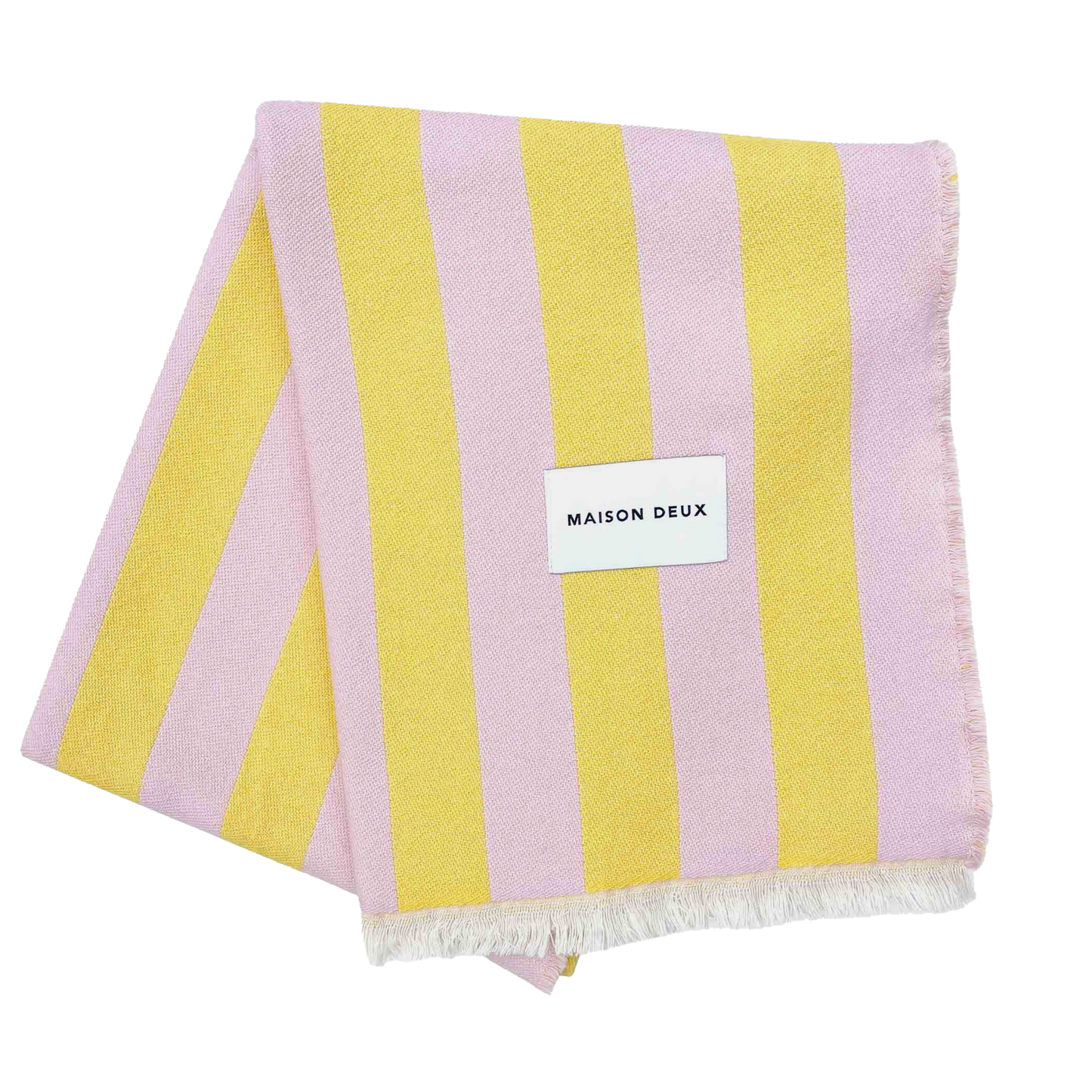Blanket ~ Cotton Candy Stripe. Pink/Yellow
