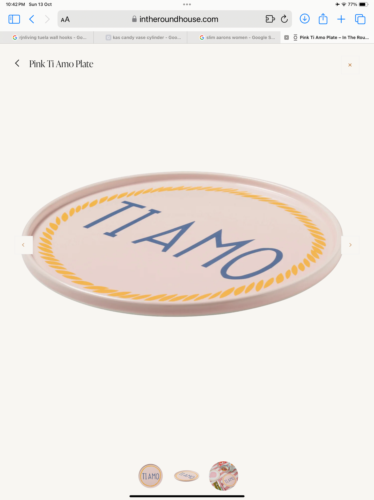 Plate ~ Ti Amo Pink