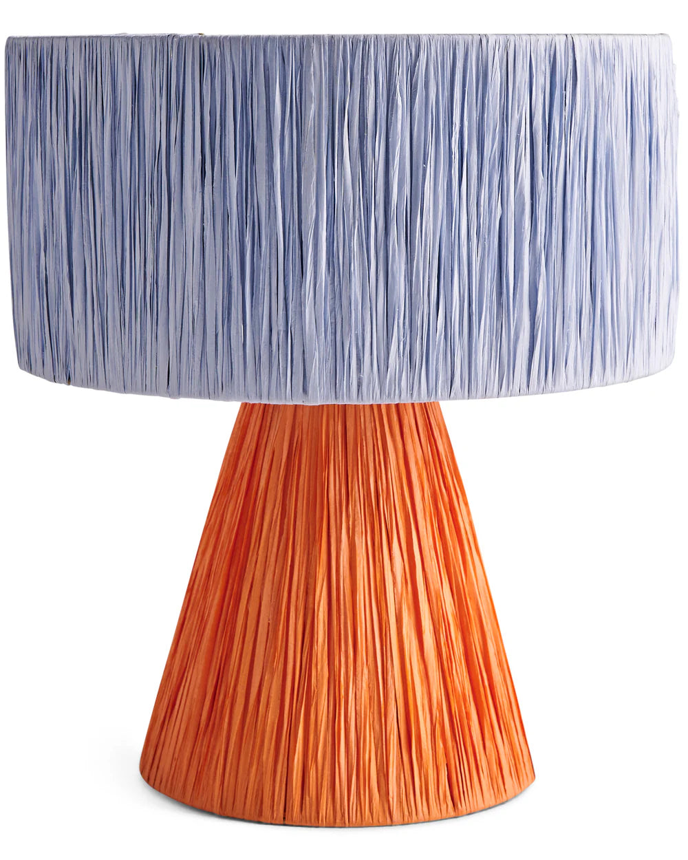 Raffia Lamp ~ Lilac and Tangarine