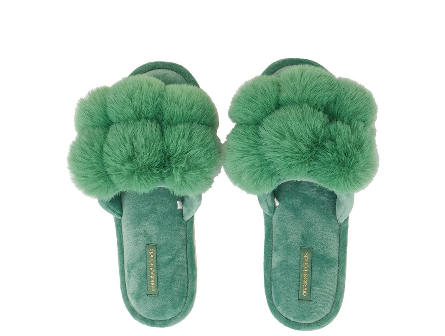 Pom Pom Slippers ~Spearmint