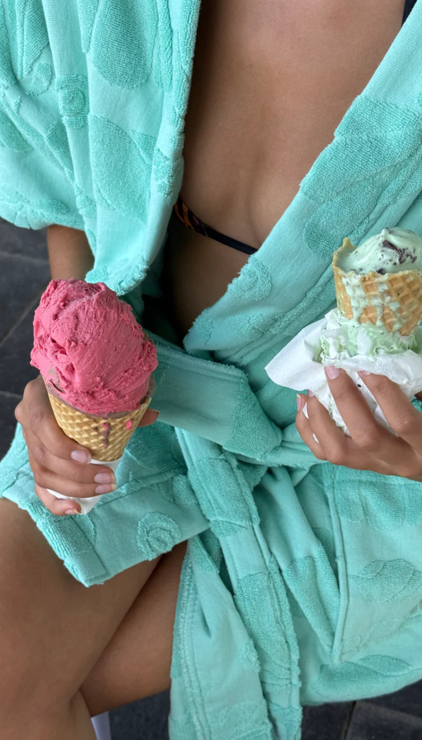 Beach Bathrobe ~ Mint