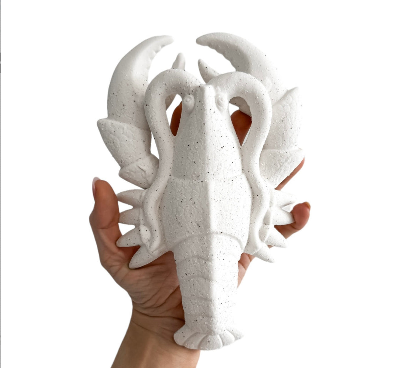 Larry Lobster Cer Sculpt 14.5x23cm White