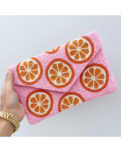 Beaded Clutch ~ Oranges