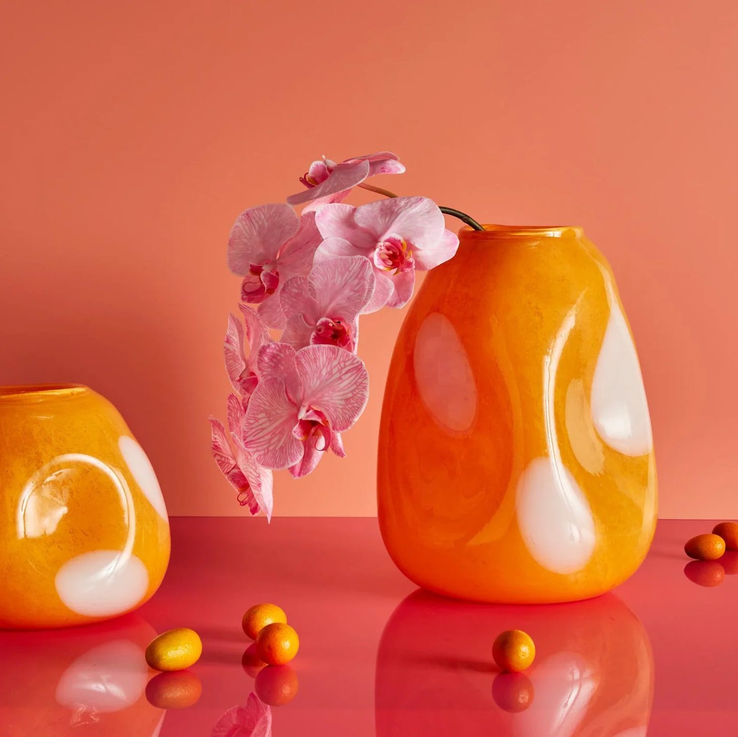 Spots Vase Large - Peach