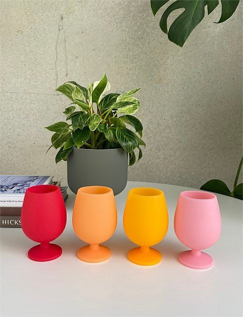 Porter green - sunset | stemm | silicone unbreakable wine glasses