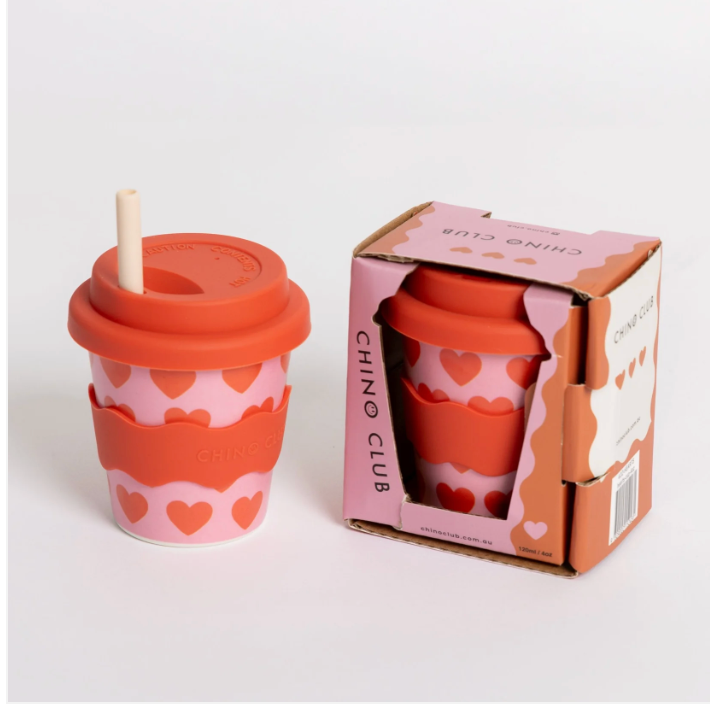 CHINOCLUB Kids Keep Cup - Hearts 4oz