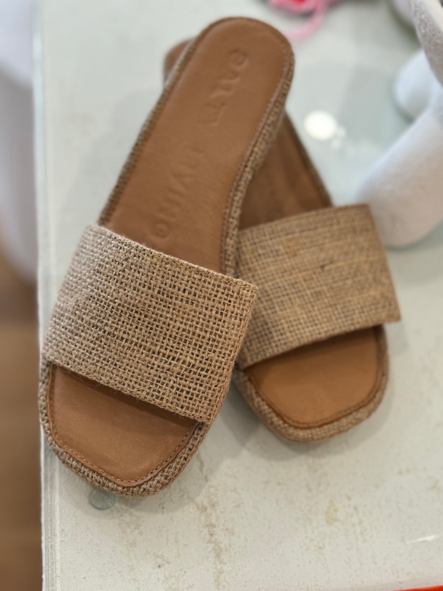 Ladies Hessian Slides