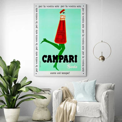 Campari Vintage Poster AO 84x119 cm / Framed Print (White)
