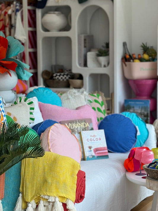 AQUA~ Round Colour Pop Cushion