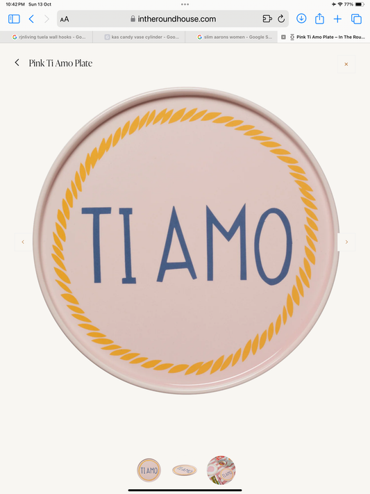 Plate ~ Ti Amo Pink