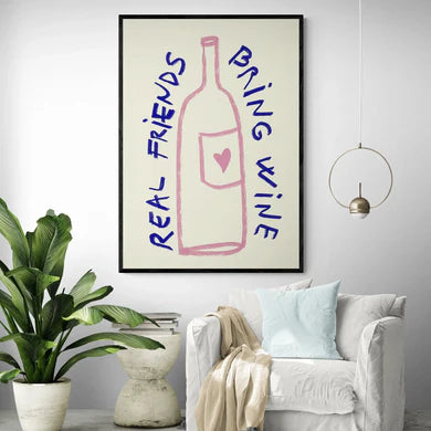 Real Friends | Byalmaklub AO 84cm x 119cm / Framed Print (White)