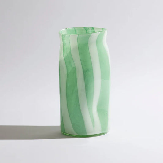 Vase ~ Candy Cylinder Glass ~ Green