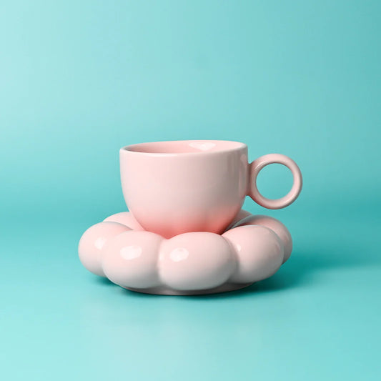 Flower Cup and Saucer Set ~ Pink