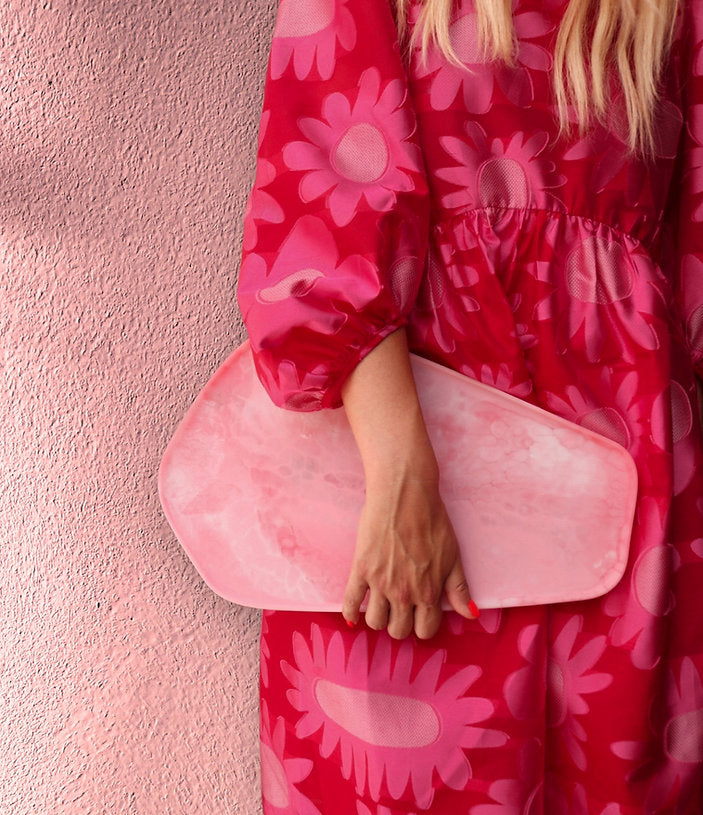Soli Resin Platter ~ Large ~ Pink