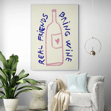 Real Friends | Byalmaklub AO 84cm x 119cm / Framed Print (White)