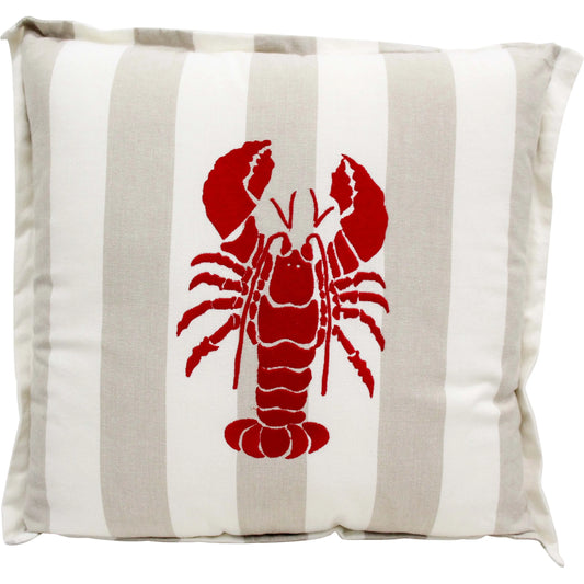 Cushion ~ Red Lobster~Stripe