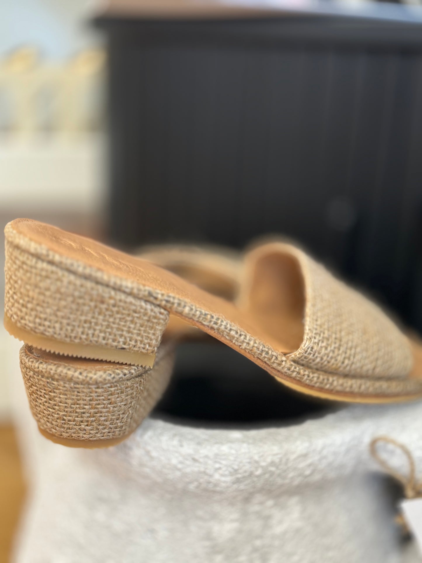 Ladies Hessian Slides