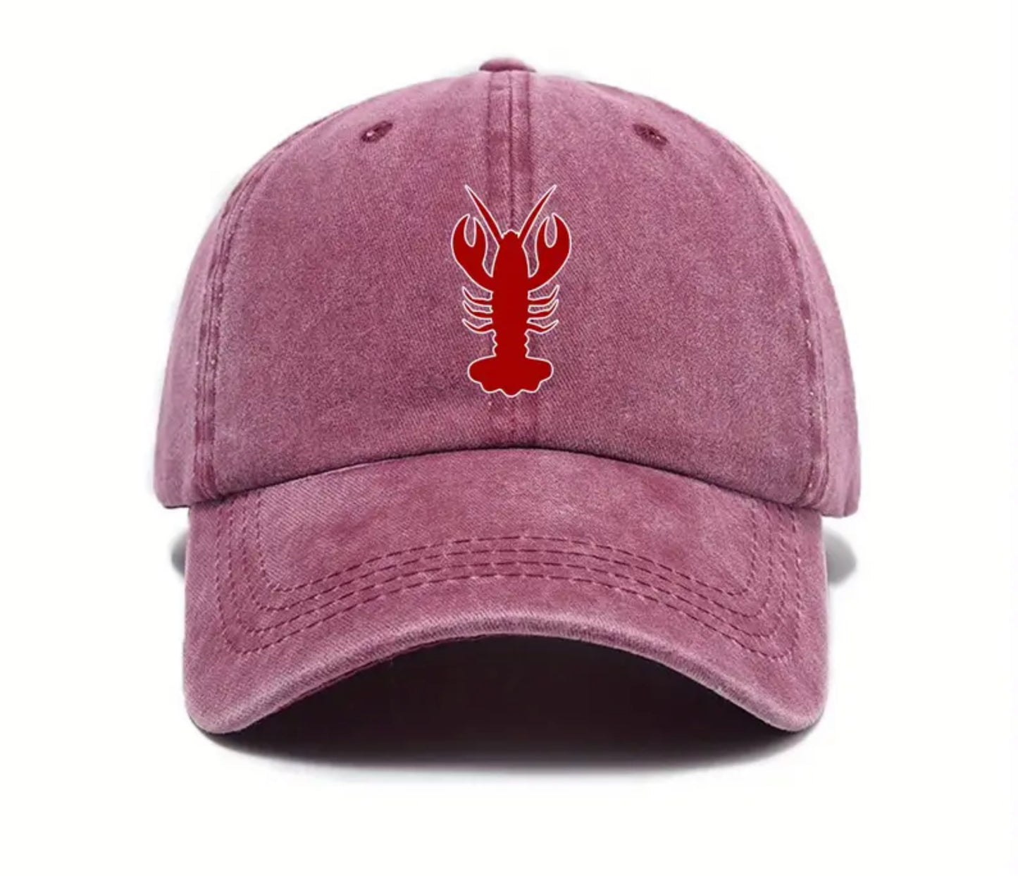 Cap ~ Lobster Pink/White