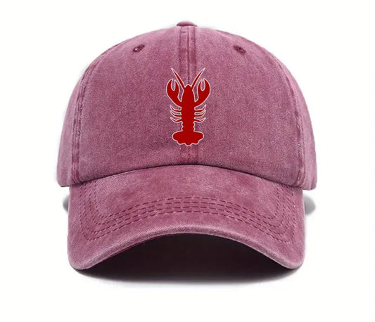 Cap ~ Lobster Pink/White
