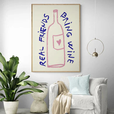 Real Friends | Byalmaklub AO 84cm x 119cm / Framed Print (White)