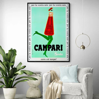 Campari Vintage Poster AO 84x119 cm / Framed Print (White)