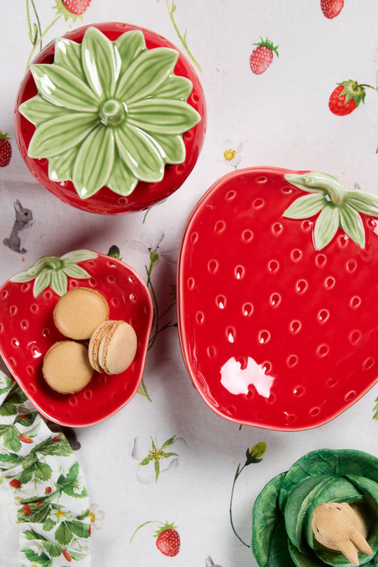Red Strawberry Plate ~ Small