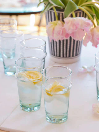 Beldi Moroccan Rimmed Glass ~ Clear