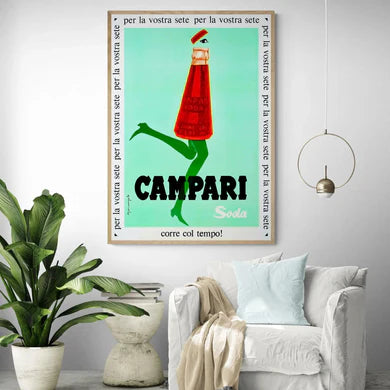 Campari Vintage Poster AO 84x119 cm / Framed Print (White)
