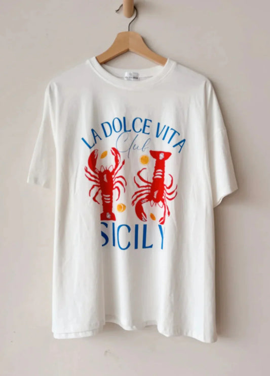 La Dolce Vita Lobster Cotton Tee
