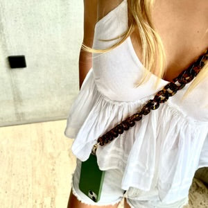 Cross Body Phone Holder ~ Dark Tortoiseshell
