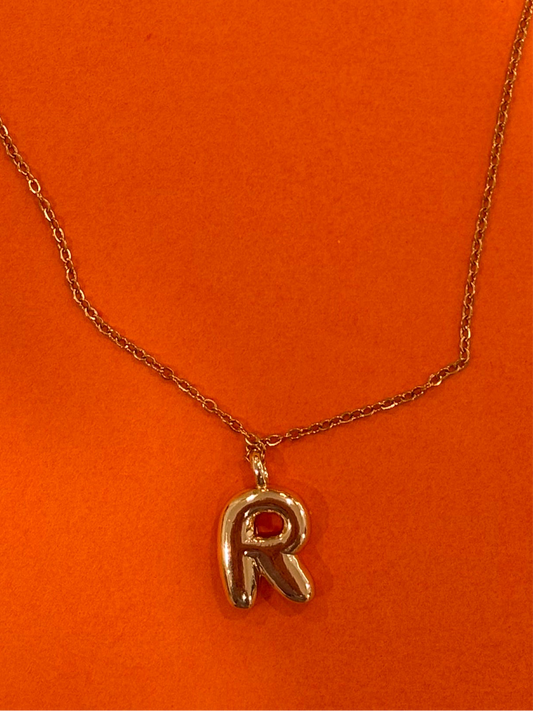 Gold Chain Initial Necklace