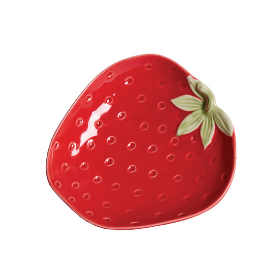 Red Strawberry Plate ~ Large