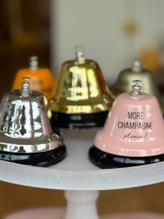 “More Champagne Please” Bell ~ Pink