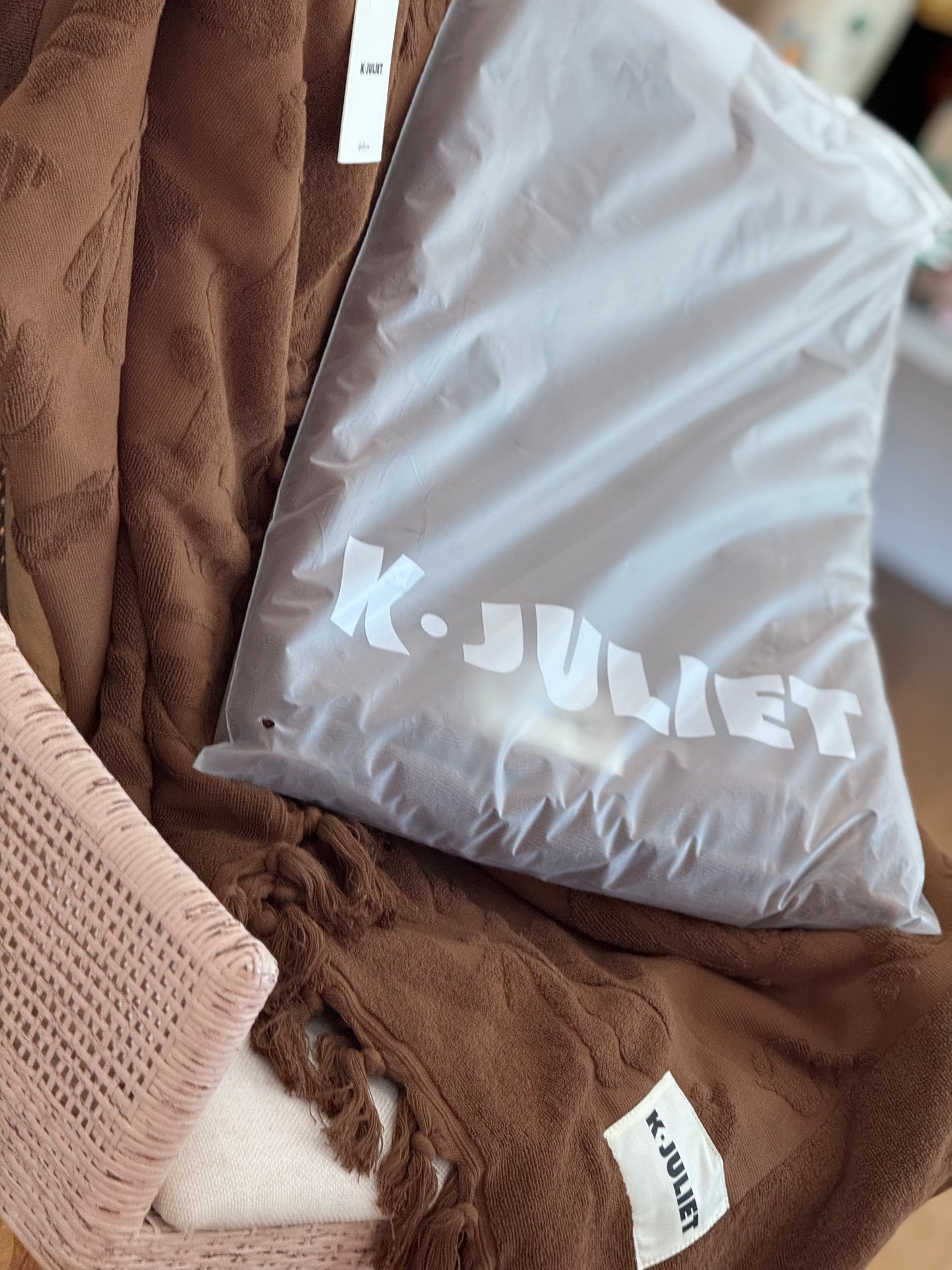 K.JULIET ~ Beach/Bath Towel ~ Chocolate Brown