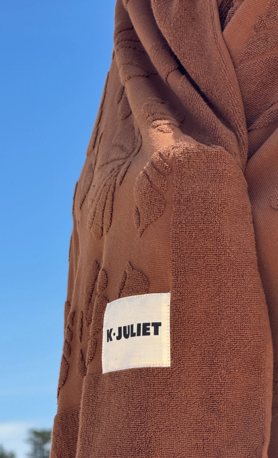 K.JULIET ~ Beach/Bath Towel ~ Chocolate Brown