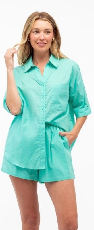 Spicy Marg Short Set ~ Aqua