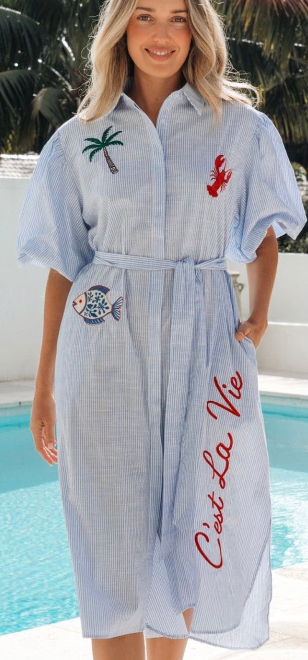 C’ est La Vie Shirt Dress