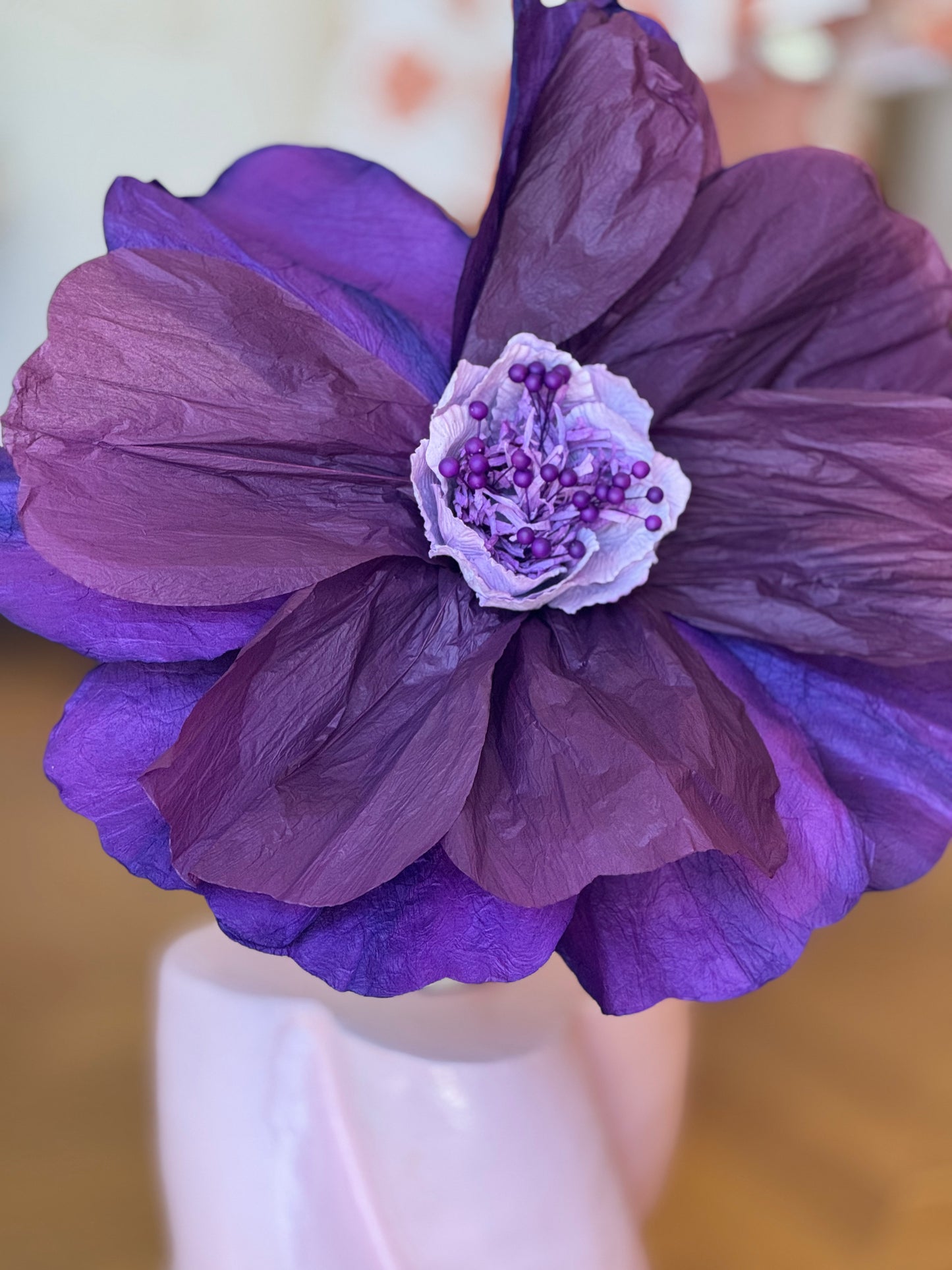 Paper Flower ~ Giant Aubergine