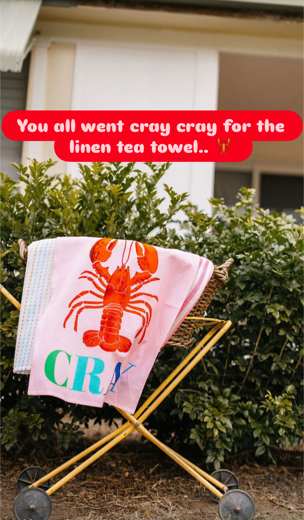 Cray Cray Tea Towel