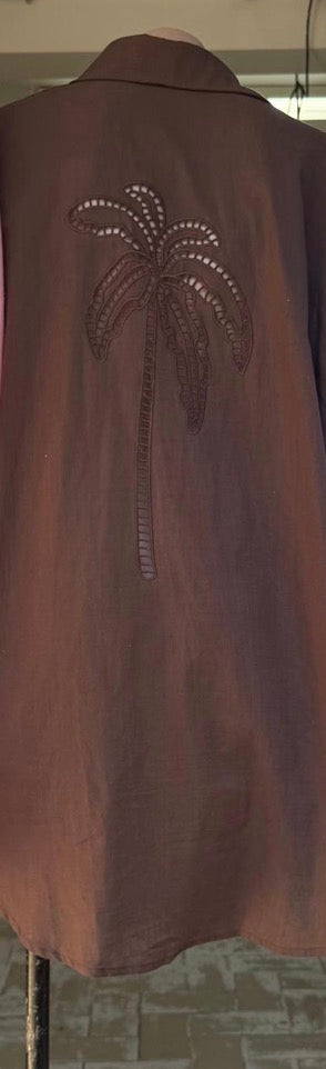 Espresso Palm Shirt Dress