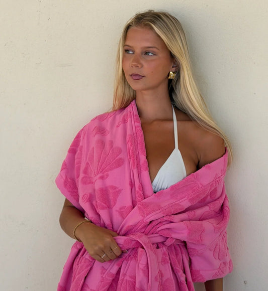 Beach Bathrobe ~ Fuschia