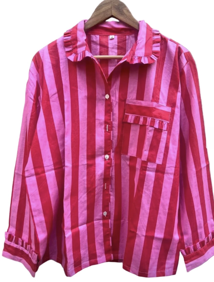 Pyjama Set ~ Pink/Red Stripe