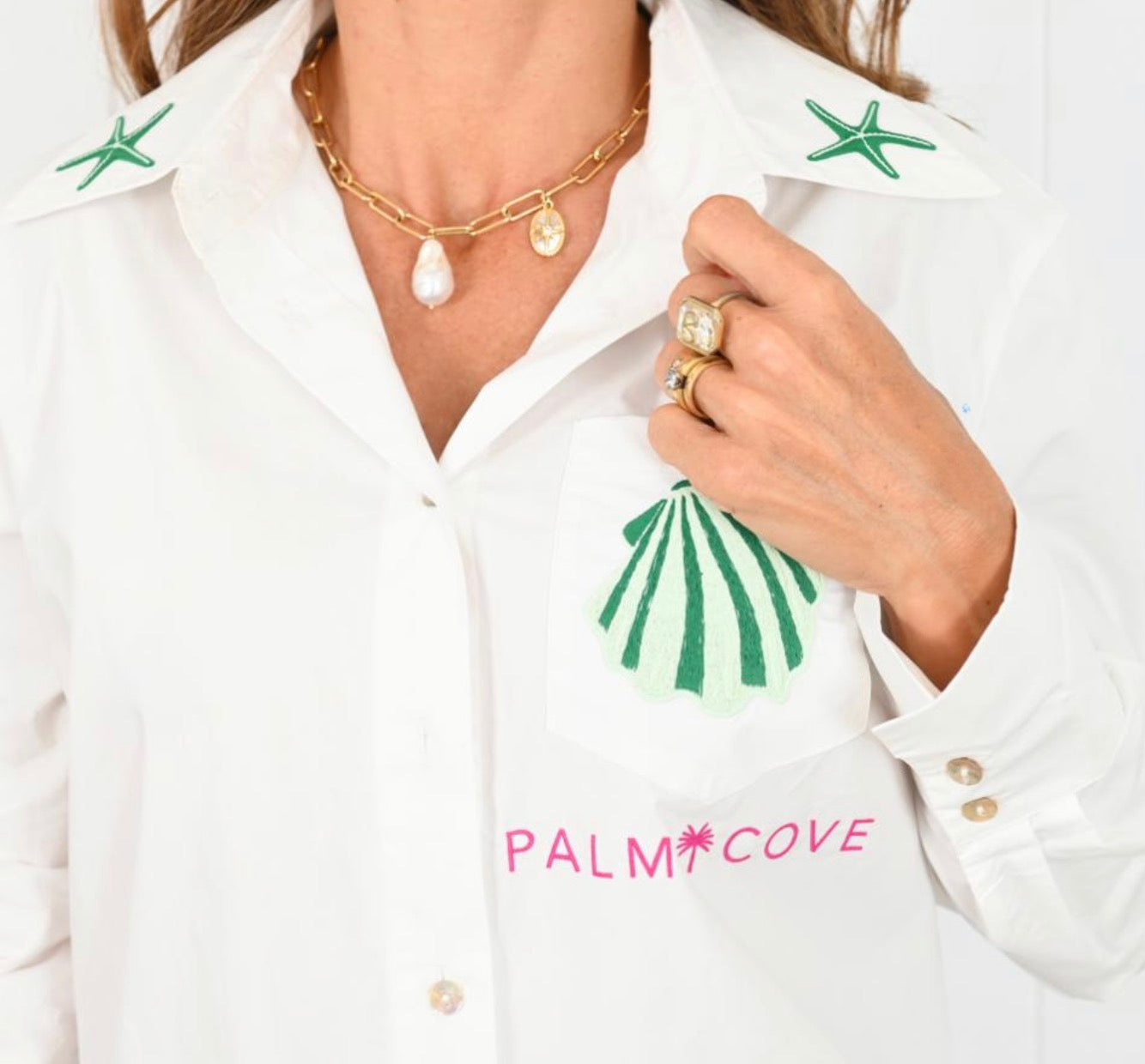 Coastal Shell Shirt - White