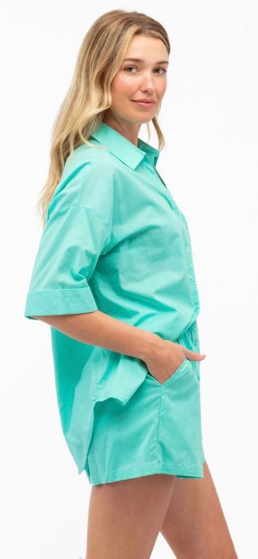 Spicy Marg Short Set ~ Aqua