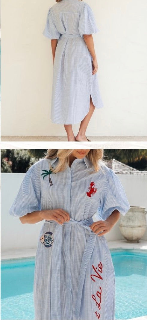 C’ est La Vie Shirt Dress
